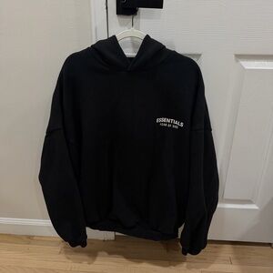 Fear of God Essentials Black Fleece Hoodie (FW24) Men Size 2XL
